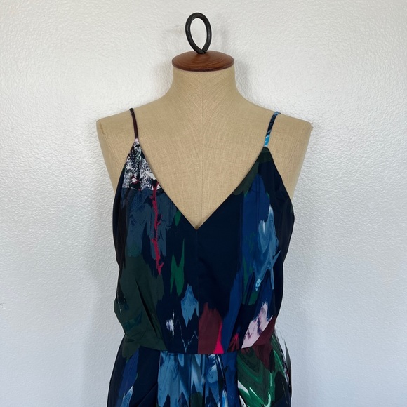 Chelsea28 Print Faux Wrap Dress In Navy Mixed Floral Size 8 - Picture 6 of 13